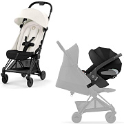 Коляска Cybex Coya Matt Black Frame Cloud T i-Size Sepia Black Off White с дождевиком и бампером