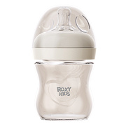 Бутылочка Roxy-Kids Natura для кормления, медленный поток,120 мл, 0+ RBTL-007-GLA-I слоновая кость