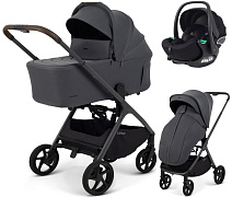 Детская коляска Rant Aventa 3 в 1 с автокреслом Evomax Black Graphite