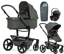 Детская коляска 3 в 1 Joolz Day 5 и автокресло Britax Roemer Baby-Safe Pro Style Carbon Black + конверт в подарок без адаптеров Forest green