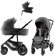 Коляска 4 в 1 Britax Roemer Smile 5Z Style и автокресло Baby-Safe Core Midnight Grey2 + база Baby-Safe Core Mineral Grey