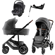 Коляска 4 в 1 Britax Roemer Smile 5Z Style и автокресло Baby-Safe Core Midnight Grey + Vario Base 5Z Mineral Grey