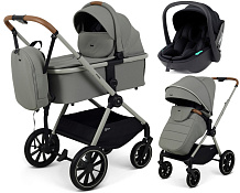 Детская коляска Rant Moss Prime 3 в 1 с автокреслом Miro Black Grey