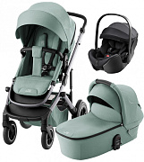 Коляска 3 в 1 Britax Roemer Smile 5Z и автокресло Baby-Safe PRO Style Carbon Black Jade Green