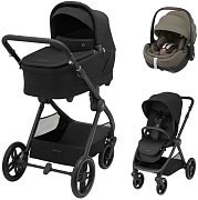 Коляска детская Maxi-Cosi Oxford Plus 3 в 1 с автокреслом Pebble 360 Pro Twillic Truffle 1978390110 PlusTwillic Black/Черный