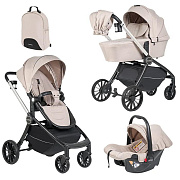 Детская коляска Farfello Baby Shell 3 в 1 2025 кофейный