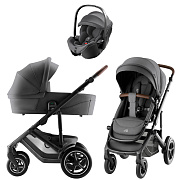 Коляска 3 в 1 Britax Roemer Smile 5Z Style и автокресло Baby-Safe Pro Classic Deep Grey Mineral Grey