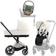 Коляска Cybex Priam IV Rosegold complete Cloud T One Love Base T 4 в 1 Off White