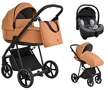 Детская коляска Roan Sol 3 в 1 с автокреслом Tutis Elo Lux EduSky Grey RSL/1014 Cinnamon