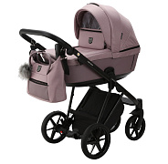 Детская коляска Adamex Belissa 3 в 1 B-PS21/A  (СЕРО-РОЗОВ+СИРЕНЬ ПЕРФ.КОЖА)