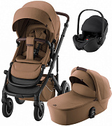 Коляска 3 в 1 Britax Roemer Smile 5Z LUX и автокресло Baby-Safe PRO LUX Onyx Black Warm Caramel