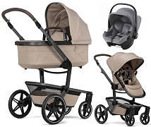 Детская коляска 3 в 1 Joolz Day 5 и автокресло Baby-Safe Core Frost Grey Sandy Taupe