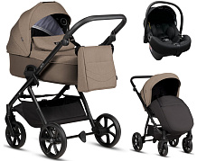 Детская коляска Tutis Leo 3 Plus 3 в 1 с автокреслом Elo Lux EduSky Black 1582261 Cinnamon
