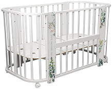 Кроватка-трансформер Indigo Baby Line 5 в 1 New листочки