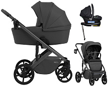 Коляска 4 в 1 Sweet Baby SBL Dolce + автокресло Elegante Plus с базой i-Size ISOFIX DK780 Dark Grey