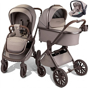 Детская коляска AmaroBaby Motus Premium Ecco Exclusive 3 в 1 с автокреслом Rant Miro Beige мокко