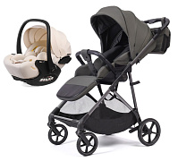 Прогулочная коляска Peppy Amici с автокреслом Verona Beige Antrazit рама Grey