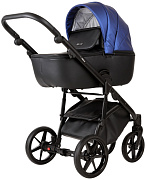 Детская коляска Adamex Nola Deluxe 2 в 1 N-SD13 (СИН. ПЕРЛ. КОЖА + ЧЕРН. КОЖА)