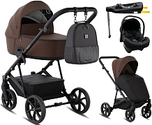 Детская коляска Tutis Enzo 4 в 1 с автокреслом Elo Lux EduSky Black и базой 1702548 Шоколад/ Chocolate