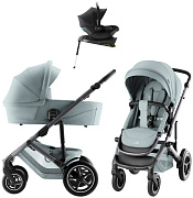 Коляска 4 в 1 Britax Roemer Smile 5Z Style и автокресло Baby-Safe Core Space Black + база Baby-Safe Core Harbor Blue