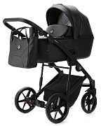 Детская коляска Adamex Mobi Deluxe New 3 в 1 MN-SA02 ЧЕРНАЯ КОЖА