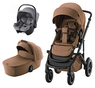 Коляска 3 в 1 Britax Roemer Smile 5Z LUX и автокресло Baby-Safe Core Frost Grey Warm Caramel