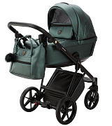 Детская коляска Adamex Belissa Deluxe 2 в 1 B-SM15 (Т.ЗЕЛЕНАЯ ПЕРЛ. КОЖА)