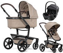 Детская коляска 3 в 1 Joolz Day 5 и автокресло Britax Roemer Baby-Safe Pro Style Carbon Black Sandy Taupe