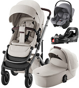 Коляска 4 в 1 Britax Roemer Smile 5Z LUX и автокресло Baby-Safe Core Frost Grey + Vario Base 5Z Soft Taupe