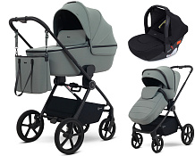 Детская коляска Rant Teo Soft 3 в 1 с автокреслом Cruise Black Olive