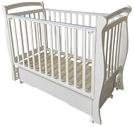 Детская кроватка Кедр Даниэла 1 (маятник универсальный,колесо) белый