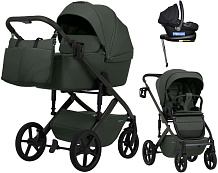 Коляска 4 в 1 Sweet Baby SBL Dolce + автокресло Elegante Plus с базой i-Size ISOFIX DK780 Forest Green