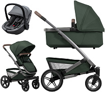 Детская коляска 3 в 1 Joolz Geo5 и автокресло Osann Cuddle Iron без адаптеров Forest Green