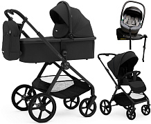 Коляска Agex Life 4 в 1 матовая рама с автокреслом i-Safe Grey и базой ALB583 Black (Черный)