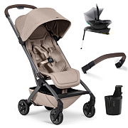 Прогулочная коляска Joolz Aer 2 SE и автокресло Baby-Safe Core Frost Grey и база Baby-Safe Core Sandy taupe