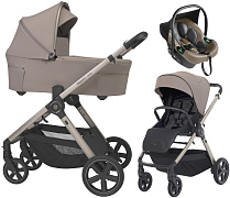 Детская коляска 3 в 1 Espiro Only 2026 и автокресло Pi Beige 529 sahara beige