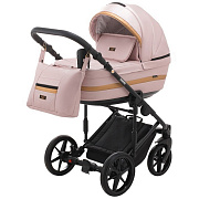 Детская коляска Adamex Rimini Deluxe 2 в 1 RI244 розов.кожа+золото.отделка