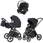 Коляска Carrello Vector 2025 CRL-6551 и автокресло Cybex Aton B2 Volcano Black 3 в 1 Shadow Black