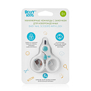 Маникюрные ножницы Roxy-Kids для новорожденных с замочком RPS-001-B голубой