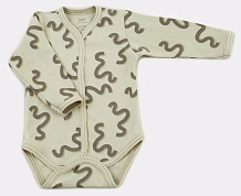 Боди Rant Hugs and Kisses Pattern с длинным рукавом Green 74