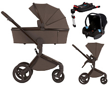 Детская коляска Anex Flo 4 в 1 и автокресло Biuco BC100B + База Anex Karwala ISOFix Browny