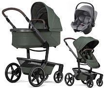 Детская коляска 3 в 1 Joolz Day 5 и автокресло Baby-Safe Core Frost Grey без адаптеров Forest Green