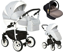 Детская коляска Indigo Indigo New 3 в 1 с автокреслом Avionaut Cosmo Beige In02 св.серый