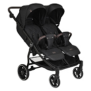 Детская прогулочная коляска для двойни Pituso Duocity PU 2023 Black/Черный