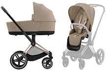 Коляска 2 в 1 Cybex Priam IV Rosegold complete 523001547 Cozy Beige
