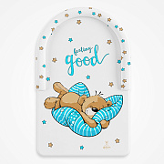 Доска пеленальная Globex Комфорт 4205 Мишка на подушке голубой