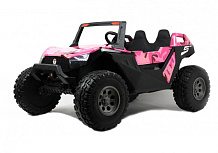 Детский электромобиль RiverToys Buggy 4WD A707АА розовый камуфляж