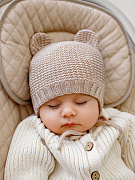 Шапка вязаная AmaroBaby Pure Love Teddy демисезонная бежевый 42