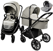 Детская коляска AmaroBaby Motus V2 3 в 1 с автокреслом Rant Cruise Grey белый