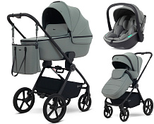 Детская коляска Rant Teo Soft 3 в 1 с автокреслом Miro Olive Olive